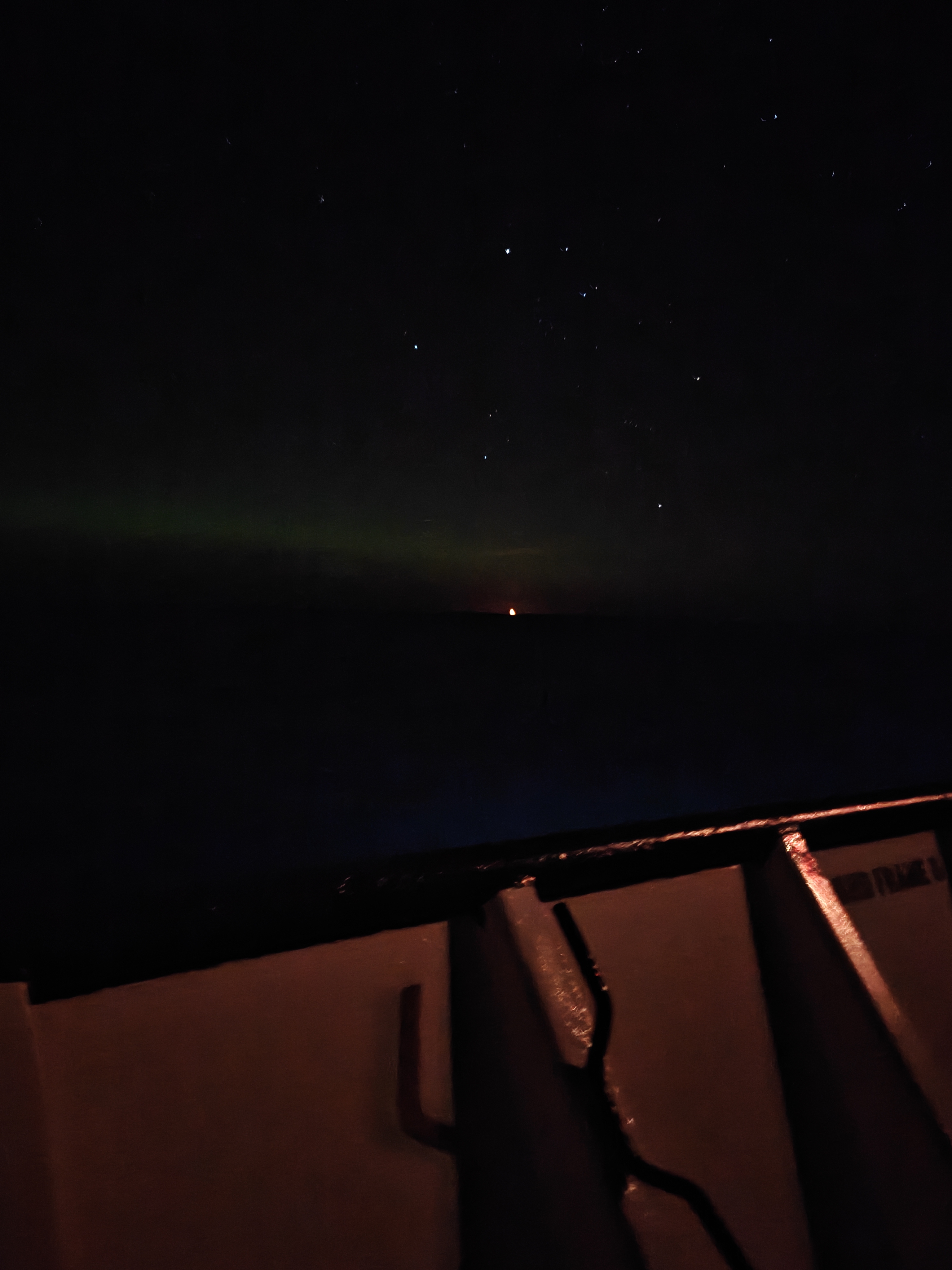 Aurora Borealis over Pacific Ocean